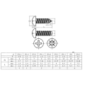 Carbon steel galvanized pan head self tapping screw